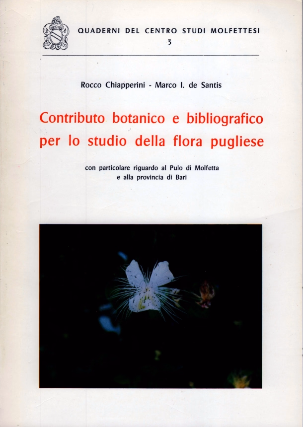 Copertina di "Sulla vegetazione del Pulo di Molfetta. Contributo alla conoscenza della flora molfettese e della prima attività botanica in Puglia"
