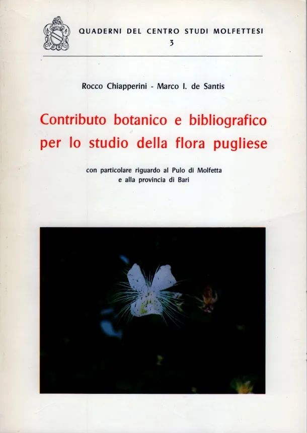 Copertina di "Sulla vegetazione del Pulo di Molfetta. Contributo alla conoscenza della flora molfettese e della prima attività botanica in Puglia"