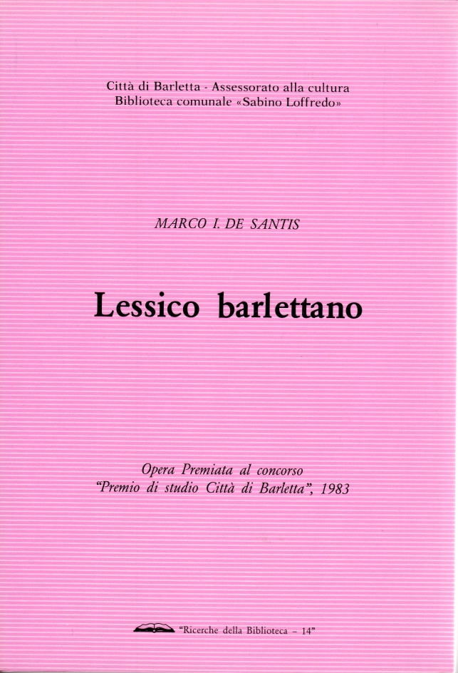 Copertina di "Lessico barlettano"