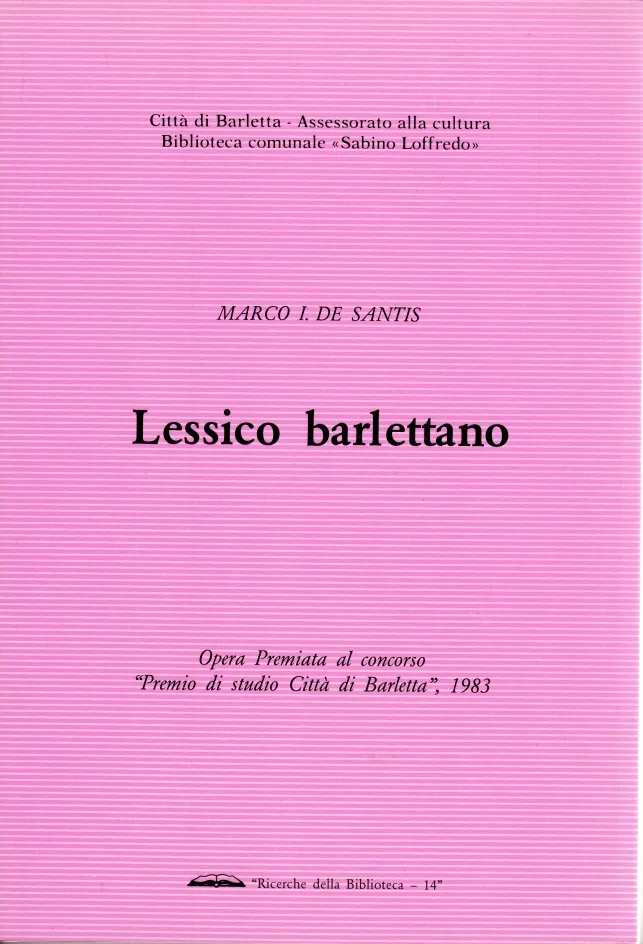 Copertina di "Lessico barlettano"