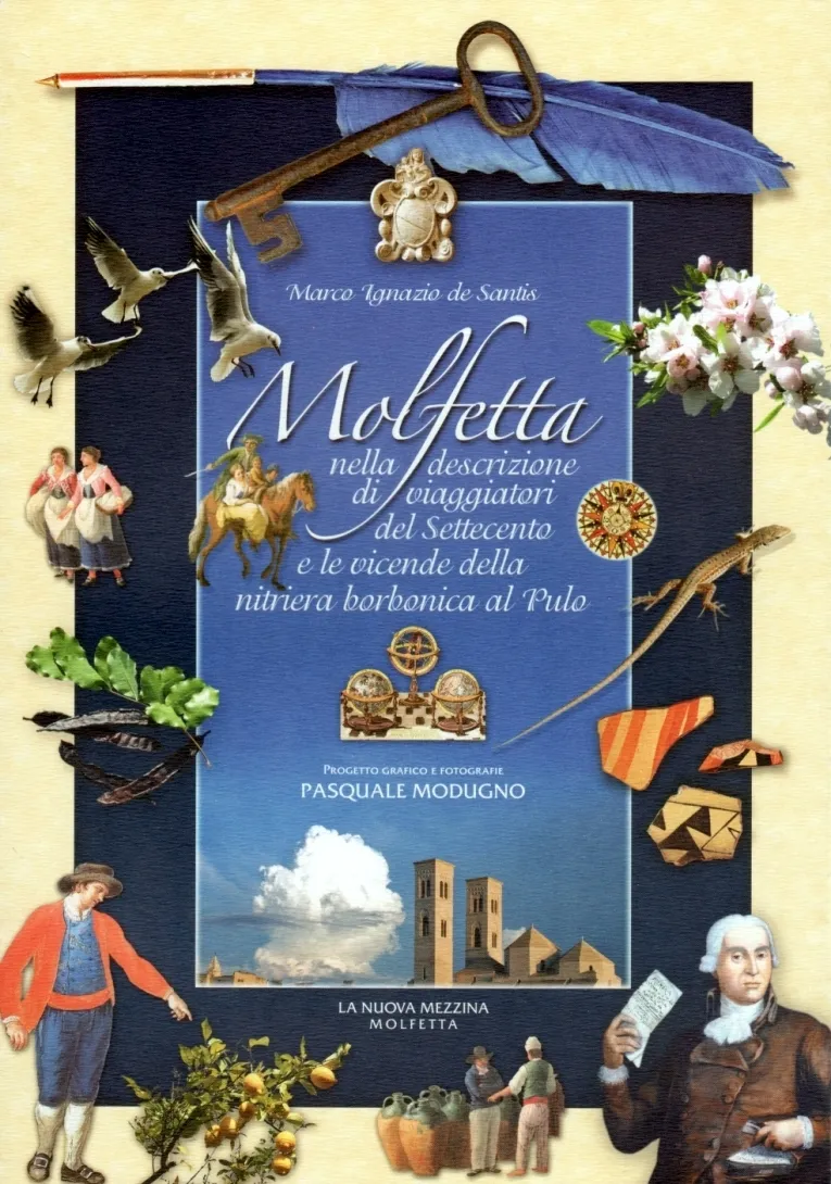 Copertina di "Molfetta nella descrizione di viaggiatori del Settecento e le vicende della nitriera borbonica al Pulo"