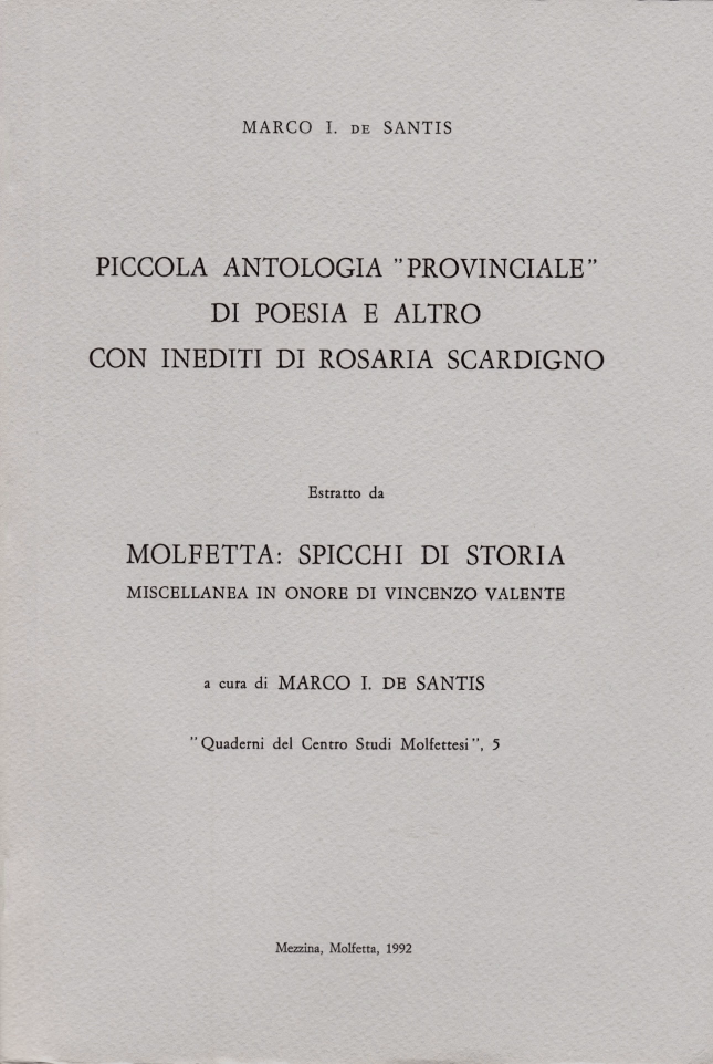 Copertina di "Molfetta: spicchi di storia. Miscellanea in onore di Vincenzo Valente"