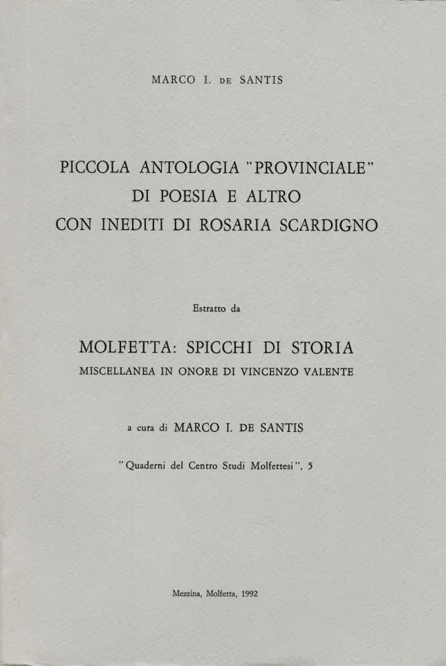 Copertina di "Molfetta: spicchi di storia. Miscellanea in onore di Vincenzo Valente"